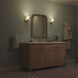 Stamos 1 Light 5 inch Brushed Gold Wall Sconce Wall Light in Satin Etched Glass