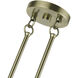 Glendon 3 Light 30 inch Antique Brass Linear Chandelier Ceiling Light
