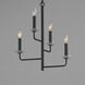 Madeira 4 Light 14.5 inch Anthracite Chandelier Ceiling Light