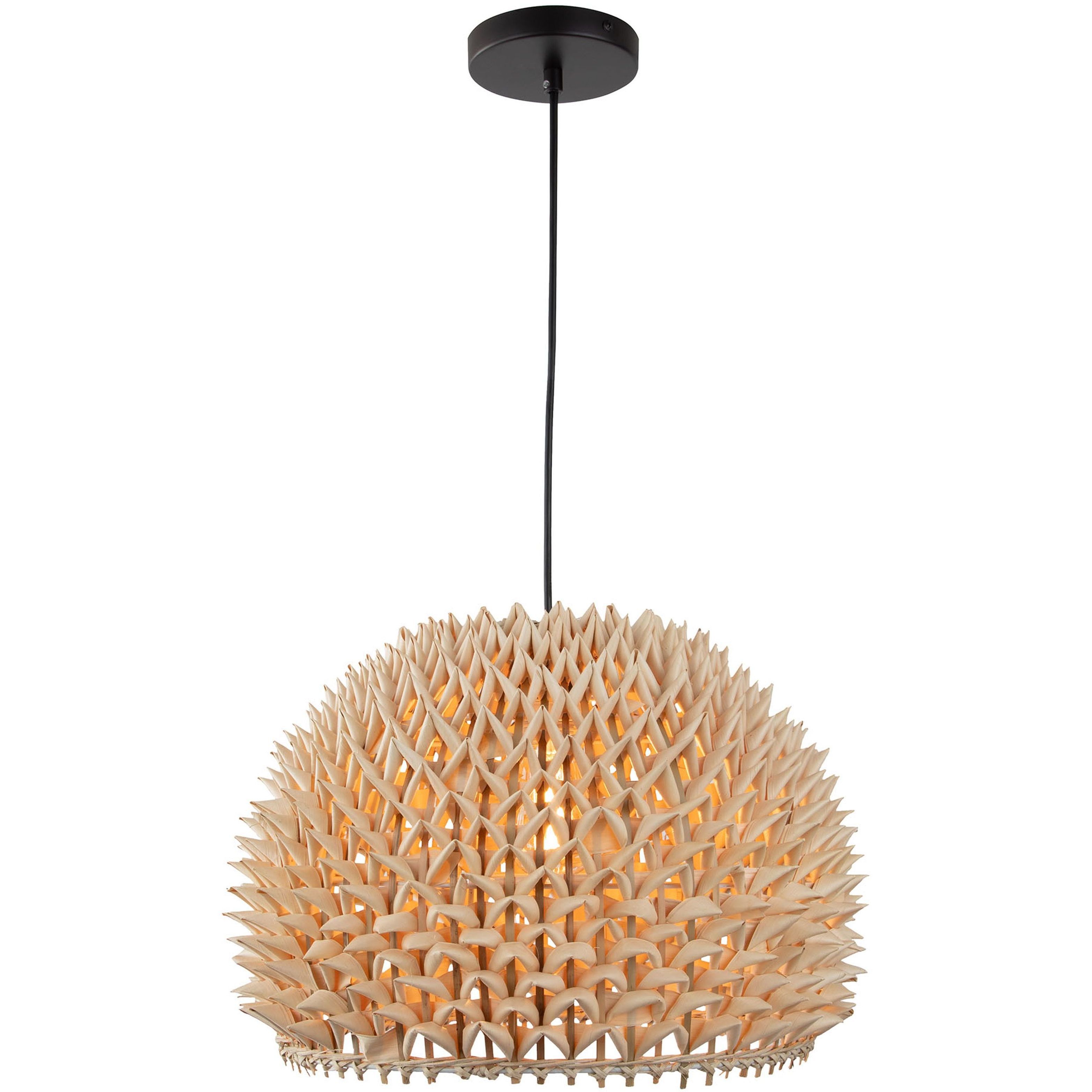 Durian 1 Light 14 inch Natural Pendant Ceiling Light