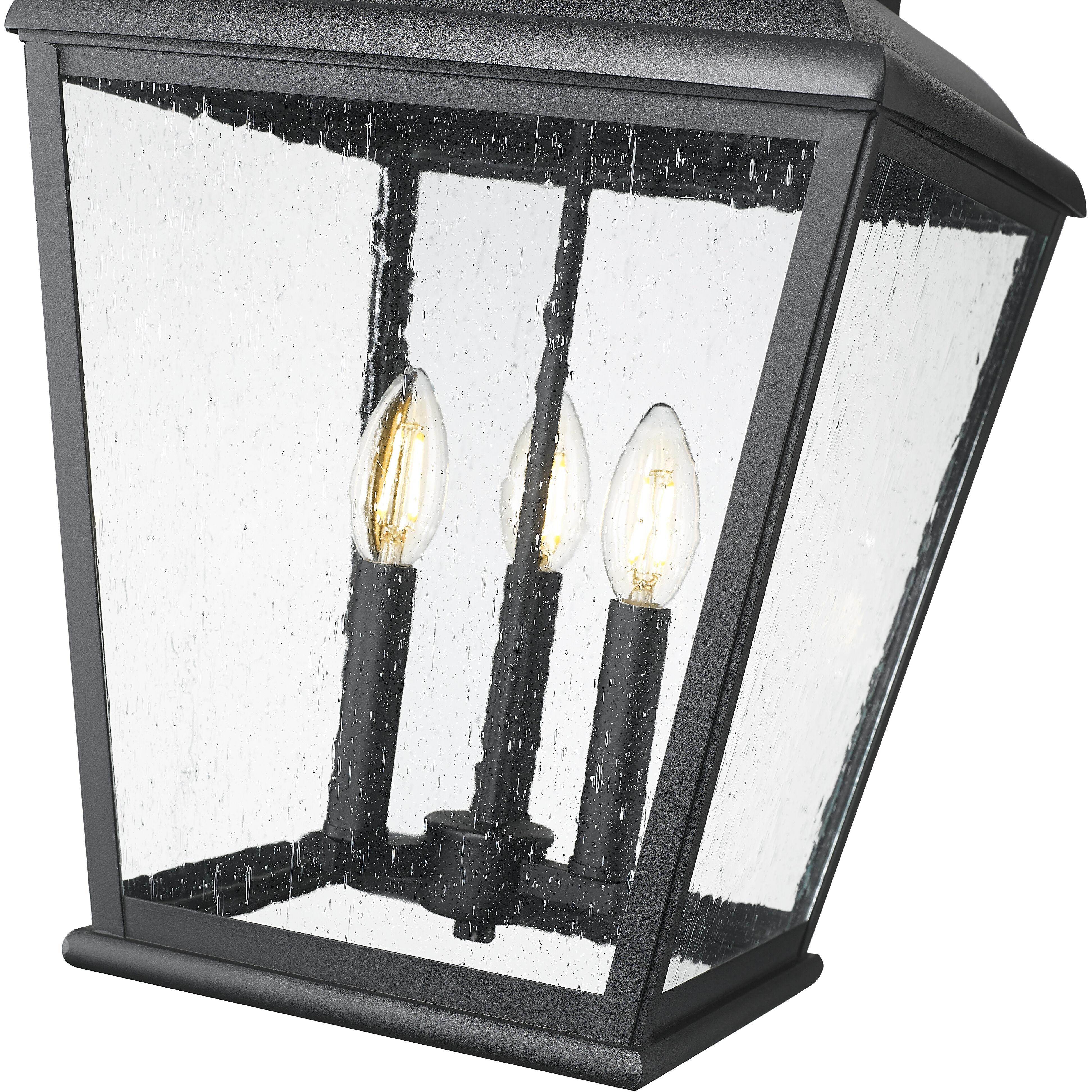 Raphael 3 Light 12 inch Sand Black Outdoor Chain Mount Ceiling Fixture in Soft Sand Black