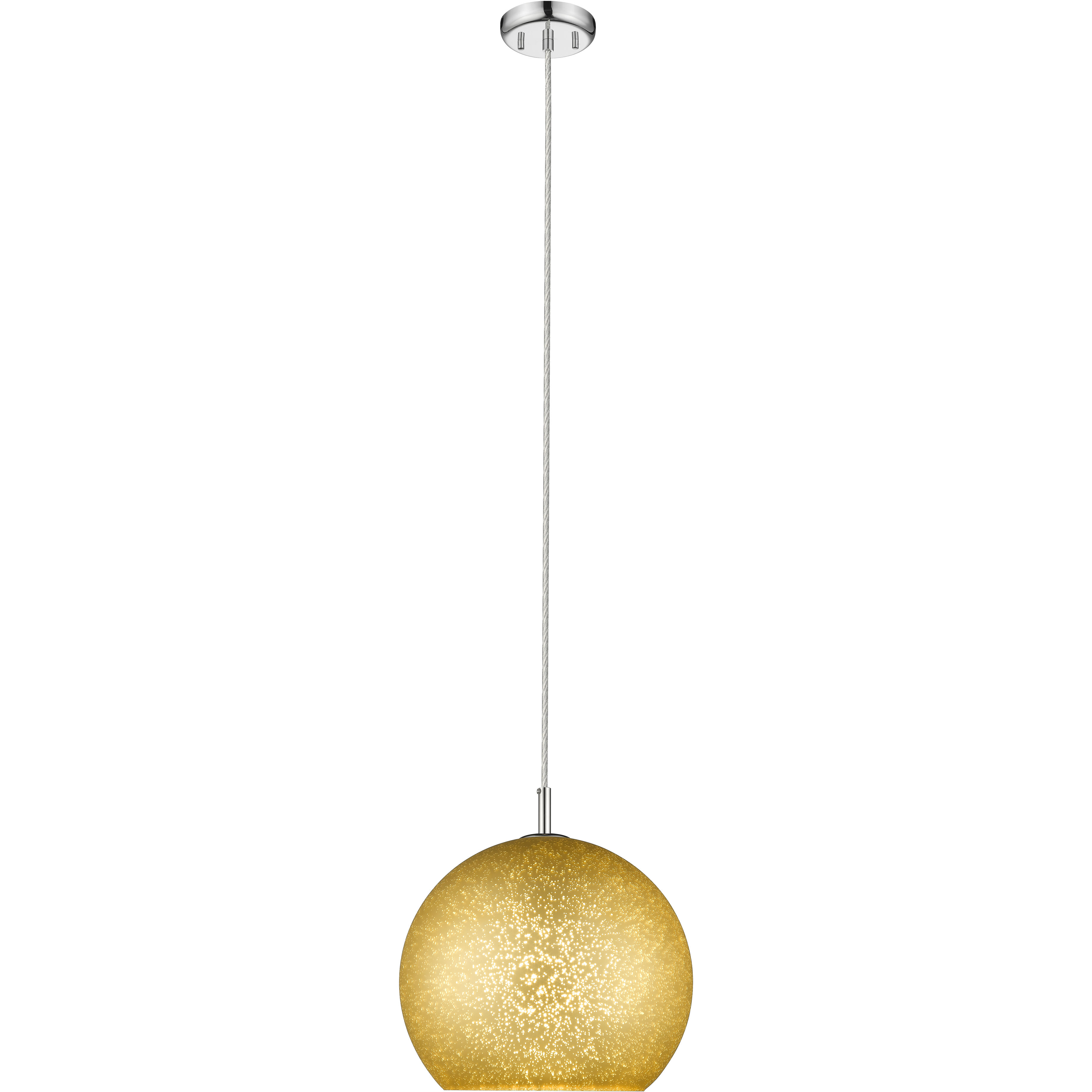 Nimbus 1 Light 12 inch Chrome Pendant Ceiling Light