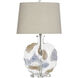 Lily 30 inch 100.00 watt Clear and Blue and Beige Table Lamp Portable Light