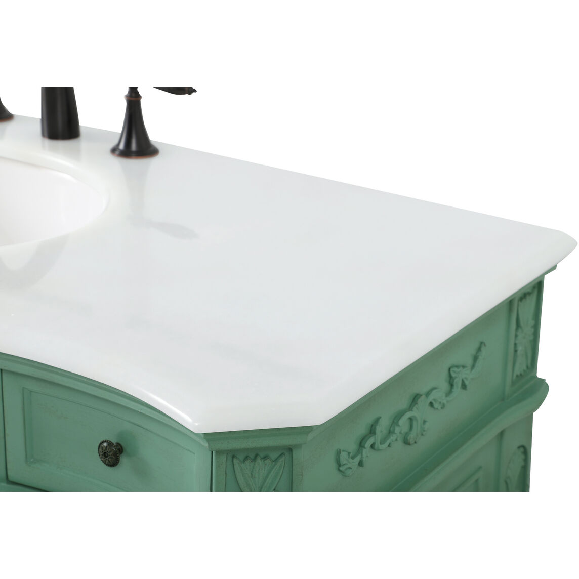 Danville 48 X 21 X 36 inch Vintage Mint Vanity Sink Set