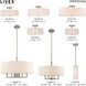 Meridian 6 Light 24 inch Brushed Nickel Pendant Chandelier Ceiling Light