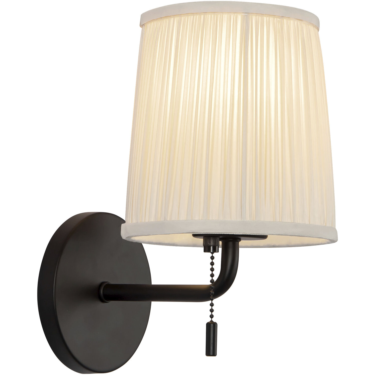 Alora Mood Scout 1 Light 6 inch Matte Black and White Linen Bath Vanity Light Wall Light