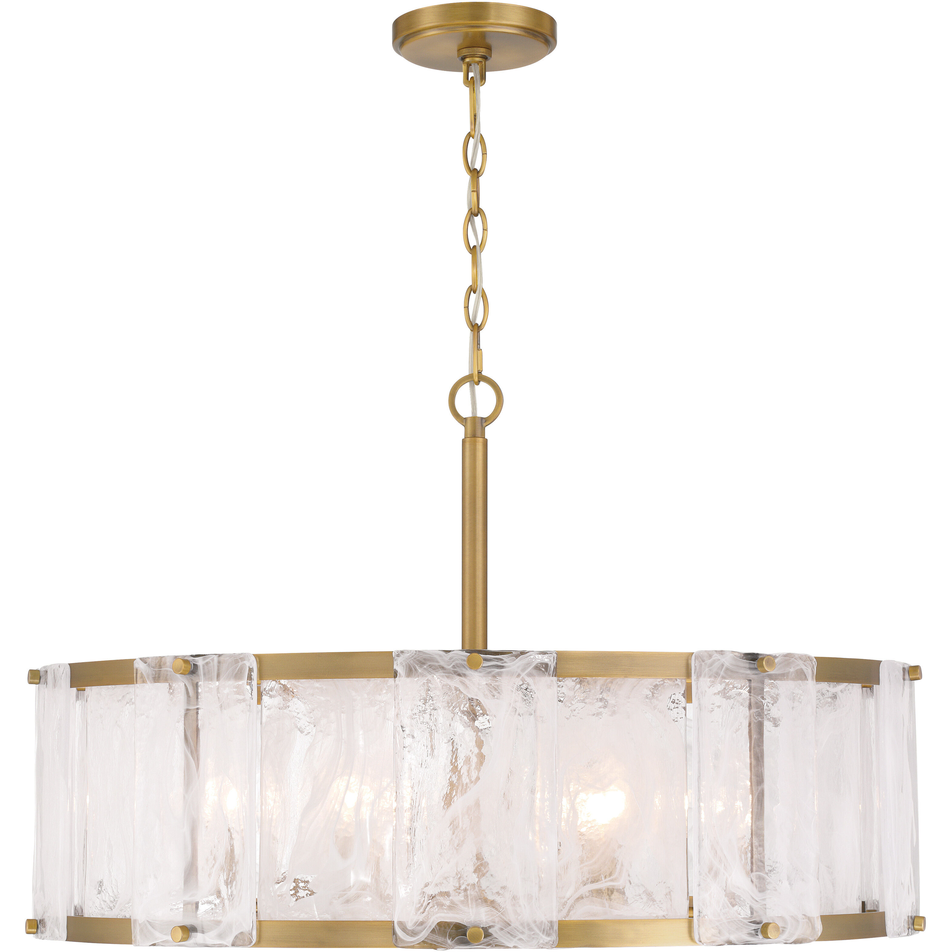 Veil 6 Light 28 inch Legacy Brass Pendant Ceiling Light
