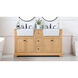 Franklin 60 X 22 X 34.75 inch Natural Wood Bathroom Vanity Cabinet