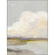 Dream of Clouds / Where Land Meets Sky Blue and Gray and Yellow Framed Art