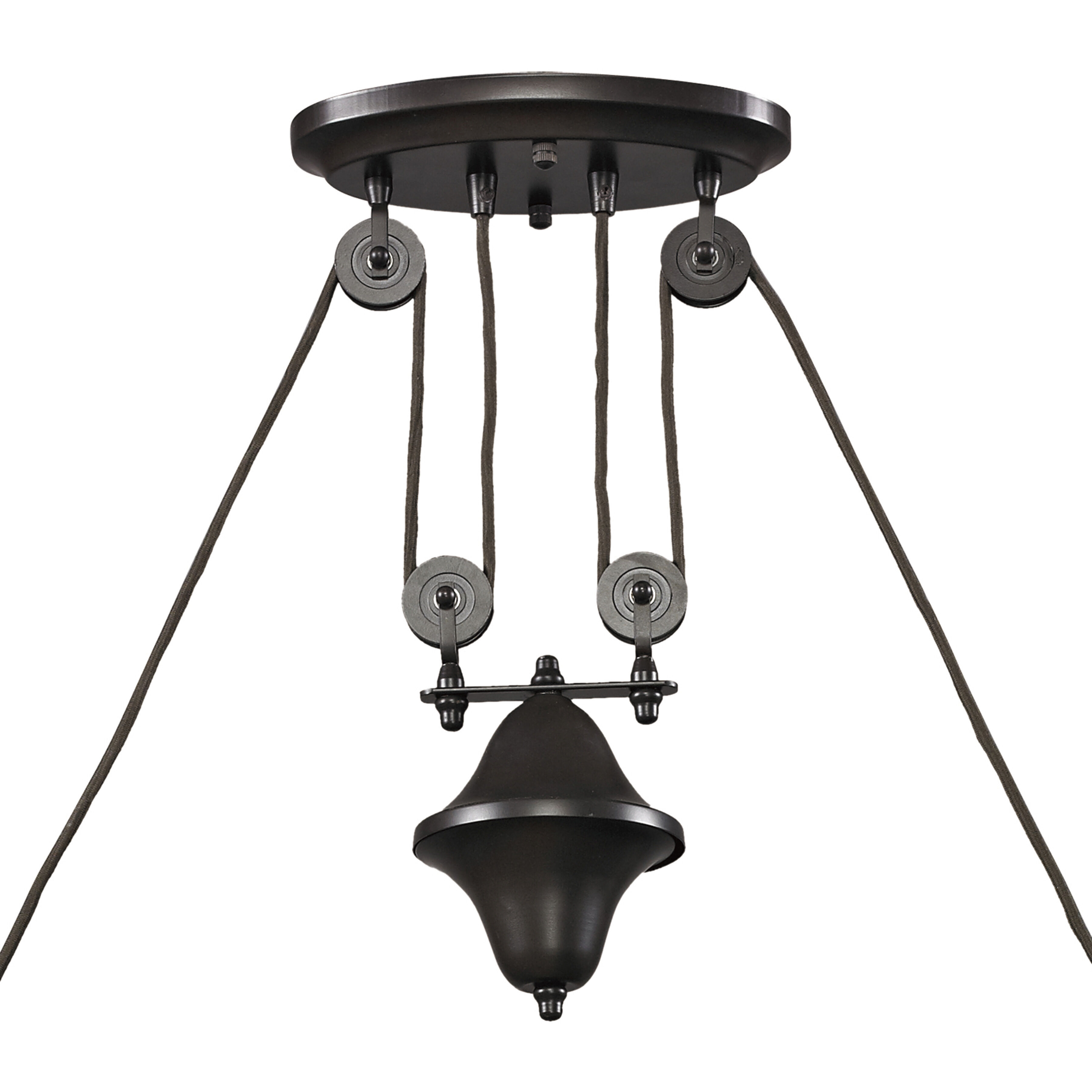 Farmhouse 2 Light 44 inch Oil Rubbed Bronze Linear Chandelier Ceiling Light
