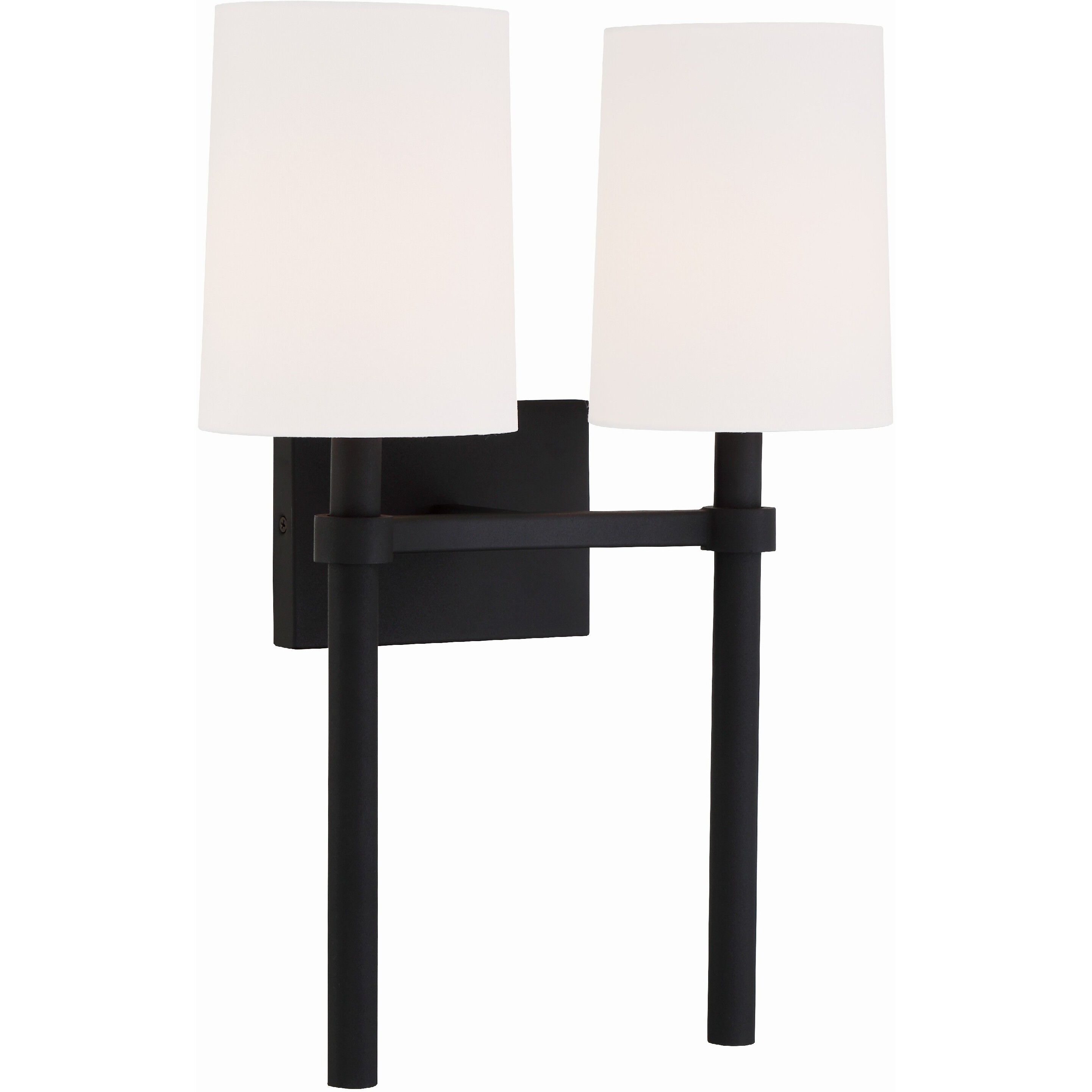 Bromley Bath Wall Light in Black Forged