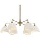 Biddeford 6 Light 36 inch Brushed Matte Gold Pendant Ceiling Light