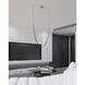 Ayers LED 59 inch Champagne Gold and Black and Brown Linear Chandelier Ceiling Light
