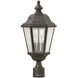 Estate Series Edgewater 3 Light 21.25 inch Oil Rubbed Bronze Outdoor Post Mount Lantern in Non-LED
