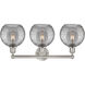 Edison Athens Deco Swirl 3 Light 26 inch Satin Nickel Bath Vanity Light Wall Light