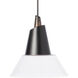 Kora 1 Light 17.8 inch Black/Dark Smoke Pendant Ceiling Light