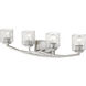 Zaid 4 Light 32 inch Brushed Nickel Vanity Wall Light