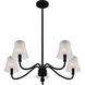 McKinney 5 Light 29.5 inch Matte Black Chandelier Ceiling Light