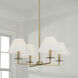 Gilda 4 Light 29.75 inch Aged Brass Chandelier Ceiling Light