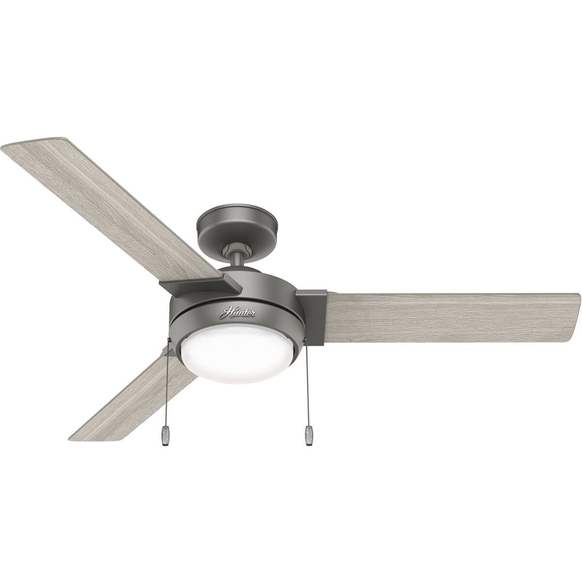 Mesquite 52 inch Matte Silver with Light Gray Oak Blades Ceiling Fan