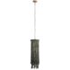 Baja 1 Light 10 inch Dark Gray Wash and Antique Brass Pendant Ceiling Light