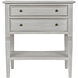 Oxford 30 X 28 inch White Wash Side Table, 2 Drawer