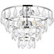 Ella 3 Light 14 inch Chrome Flush Mount Ceiling Light
