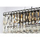 Maxime 16 Light 28 inch Black and Clear Linear Chandelier Ceiling Light in Royal Cut