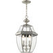 Monterey 3 Light 13 inch Brushed Nickel Outdoor Pendant Lantern