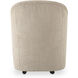 Drava Beige Rolling Dining Chair