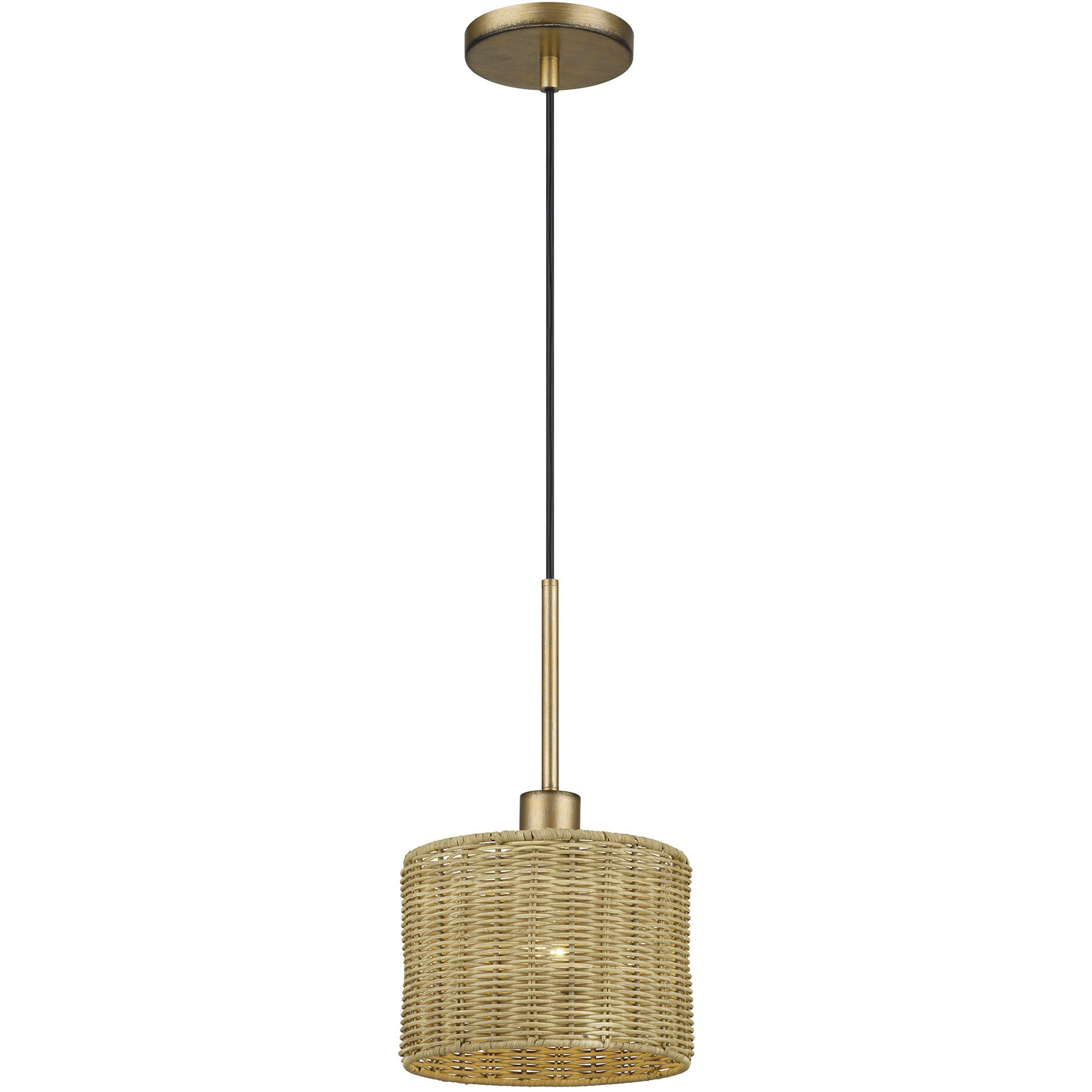 Weavington 1 Light 8.5 inch Antique Gold Leaf Mini Pendant Ceiling Light
