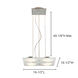 Lumidisque 4 Light 16.5 inch Satin Aluminum Pendant Ceiling Light