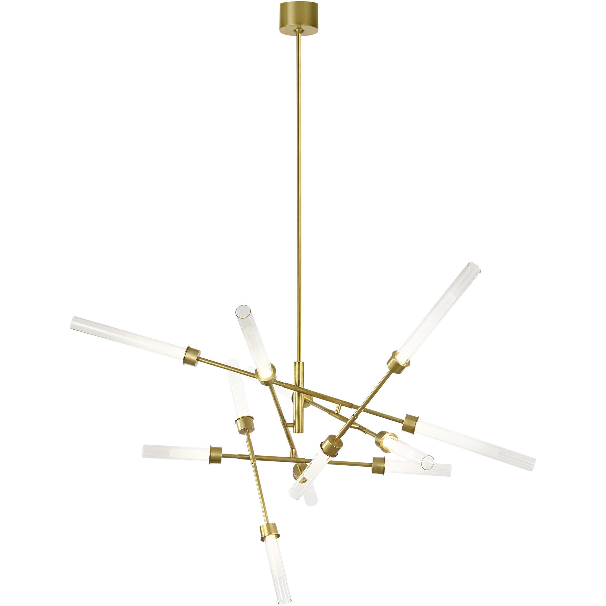 Sean Lavin Linger LED 52.3 inch Natural Brass Chandelier Ceiling Light, Integrated LED