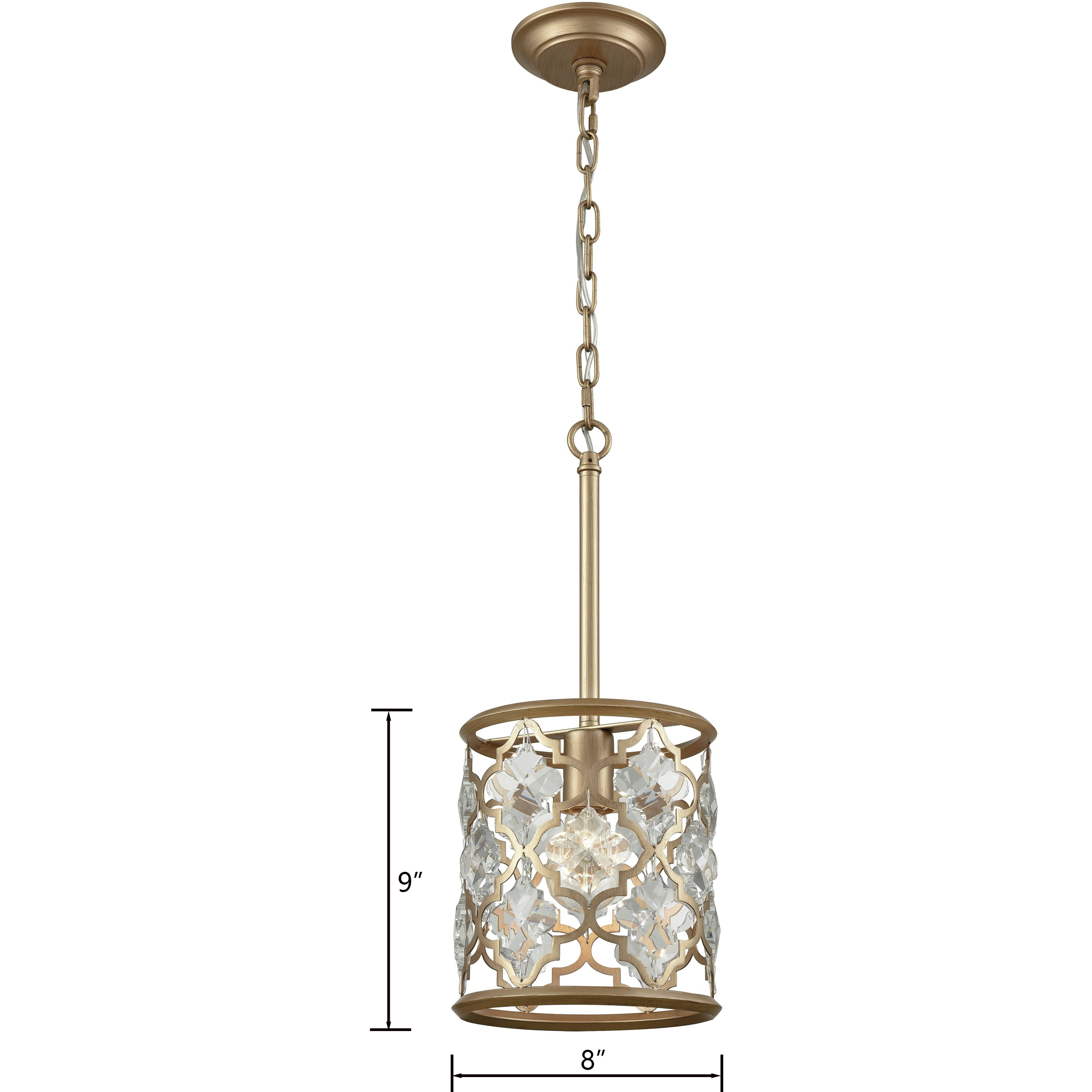 Armand 1 Light 8 inch Matte Gold Mini Pendant Ceiling Light