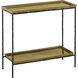 Boyles 24 X 22 inch Antique Brass and Black Side Table