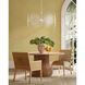 Bismarkia 6 Light 30 inch Gesso White Chandelier Ceiling Light, Small, Marjorie Skouras Collection