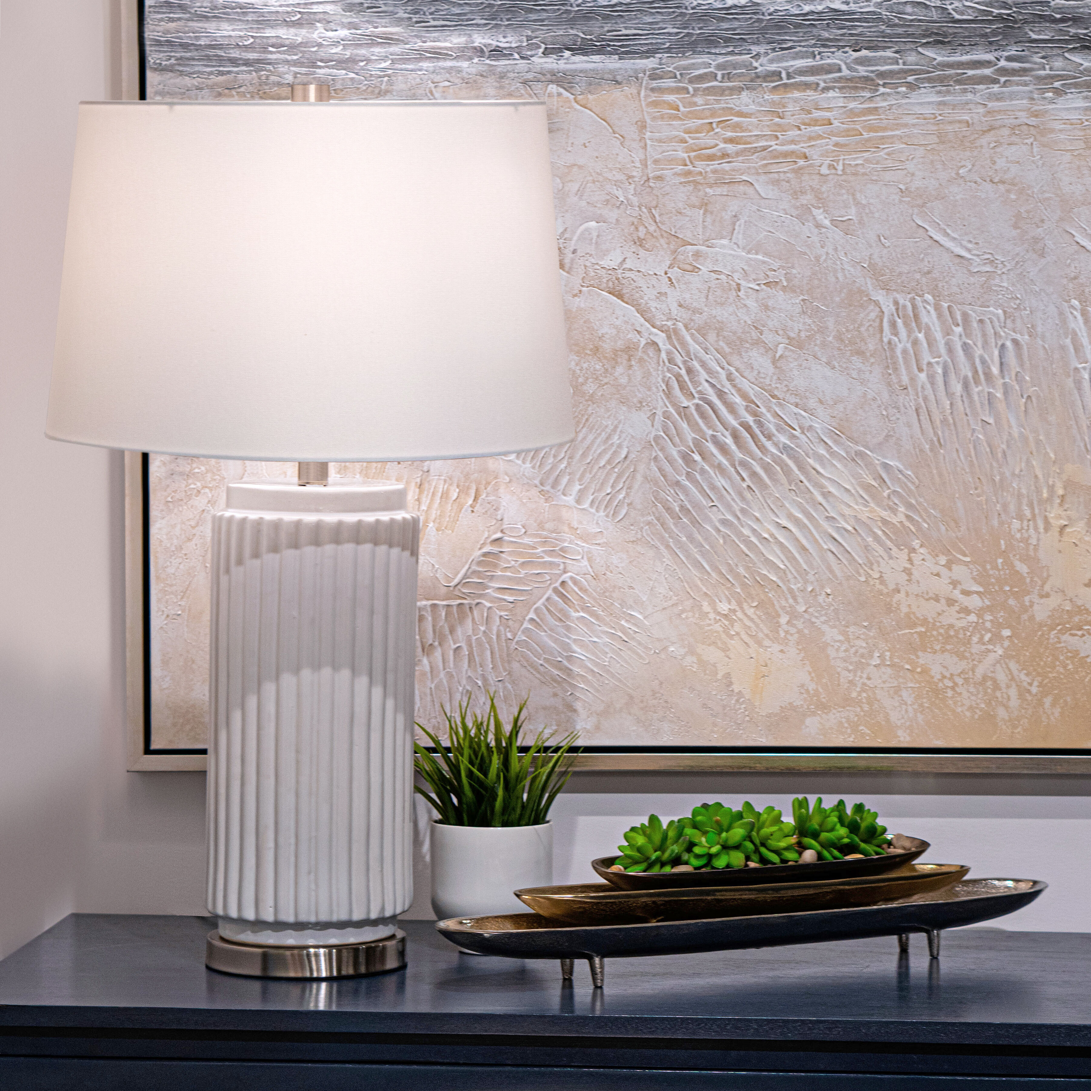 Knox 30 inch 150 watt Light Green Table Lamp Portable Light