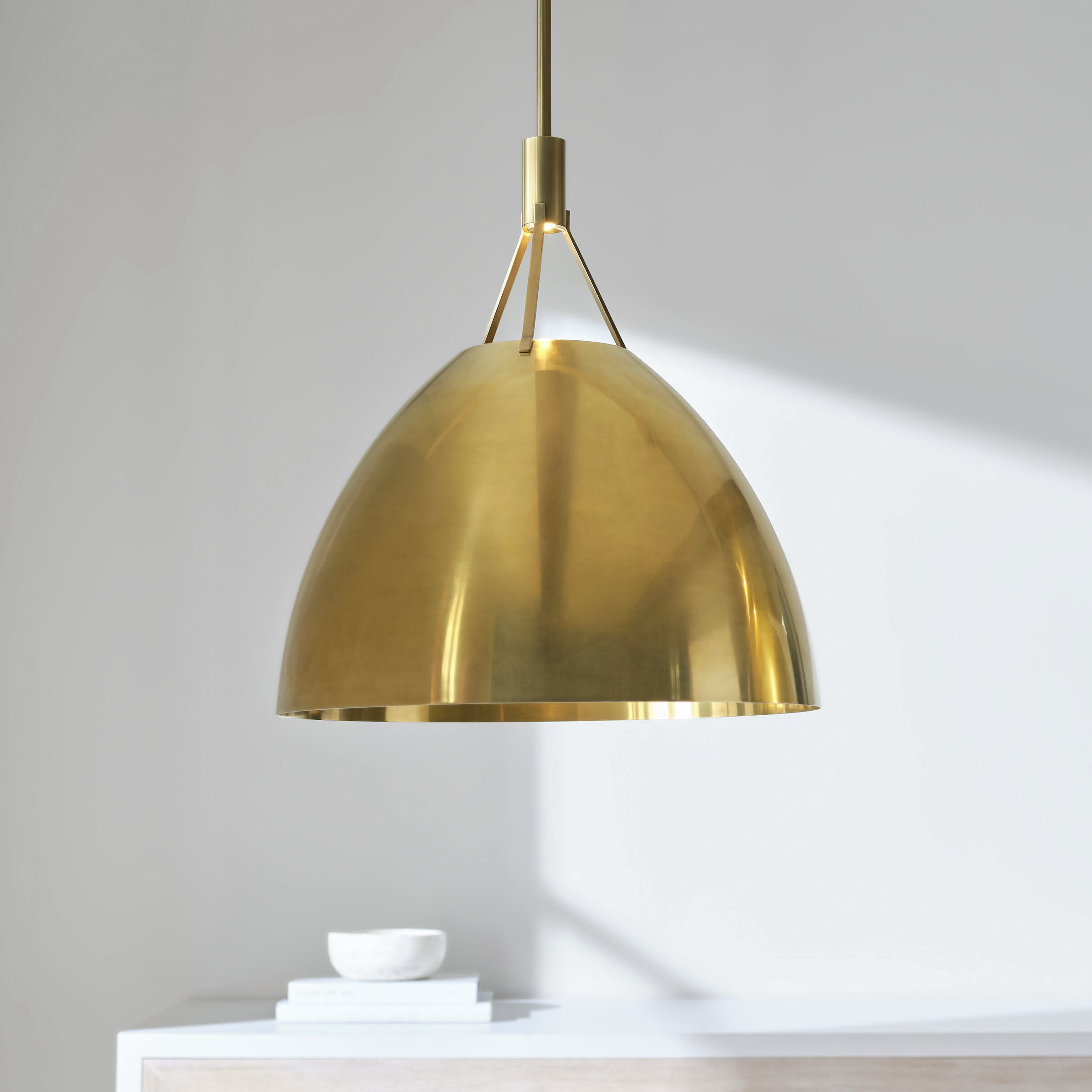 Sean Lavin Sospeso 1 Light 18 inch Natural Brass Line-Voltage Pendant Ceiling Light