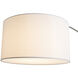 Taper 92 inch 9 watt Black and Satin Nickel Arc Floor Lamp Portable Light