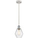 Ballston Cindyrella LED 6 inch White and Polished Chrome Mini Pendant Ceiling Light