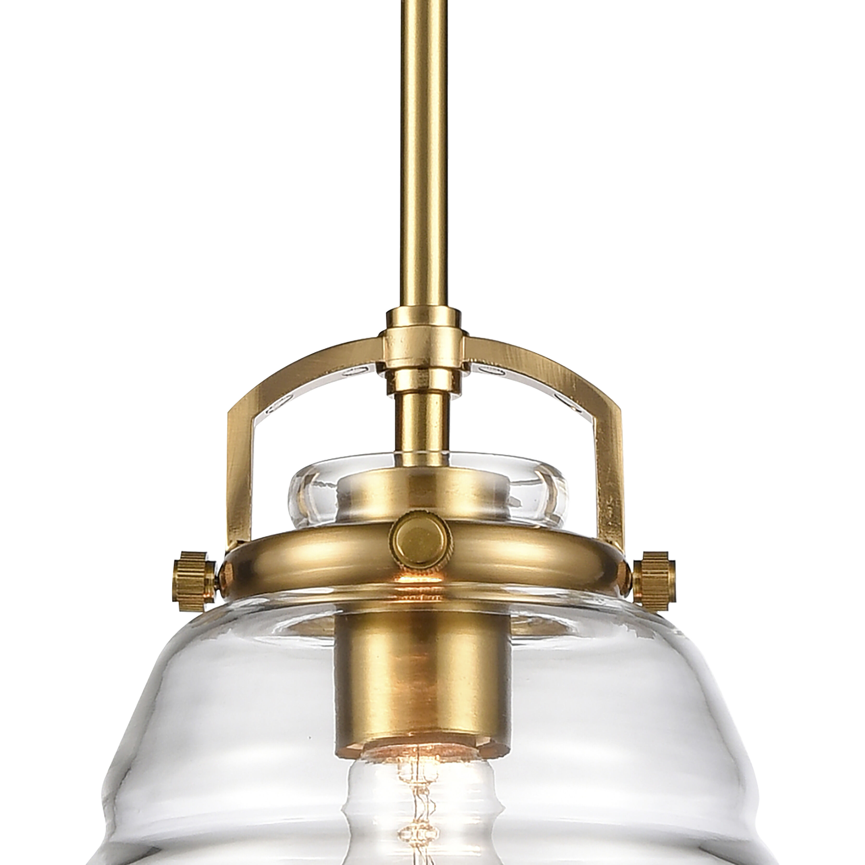 Current Pendant Ceiling Light in Satin Brass