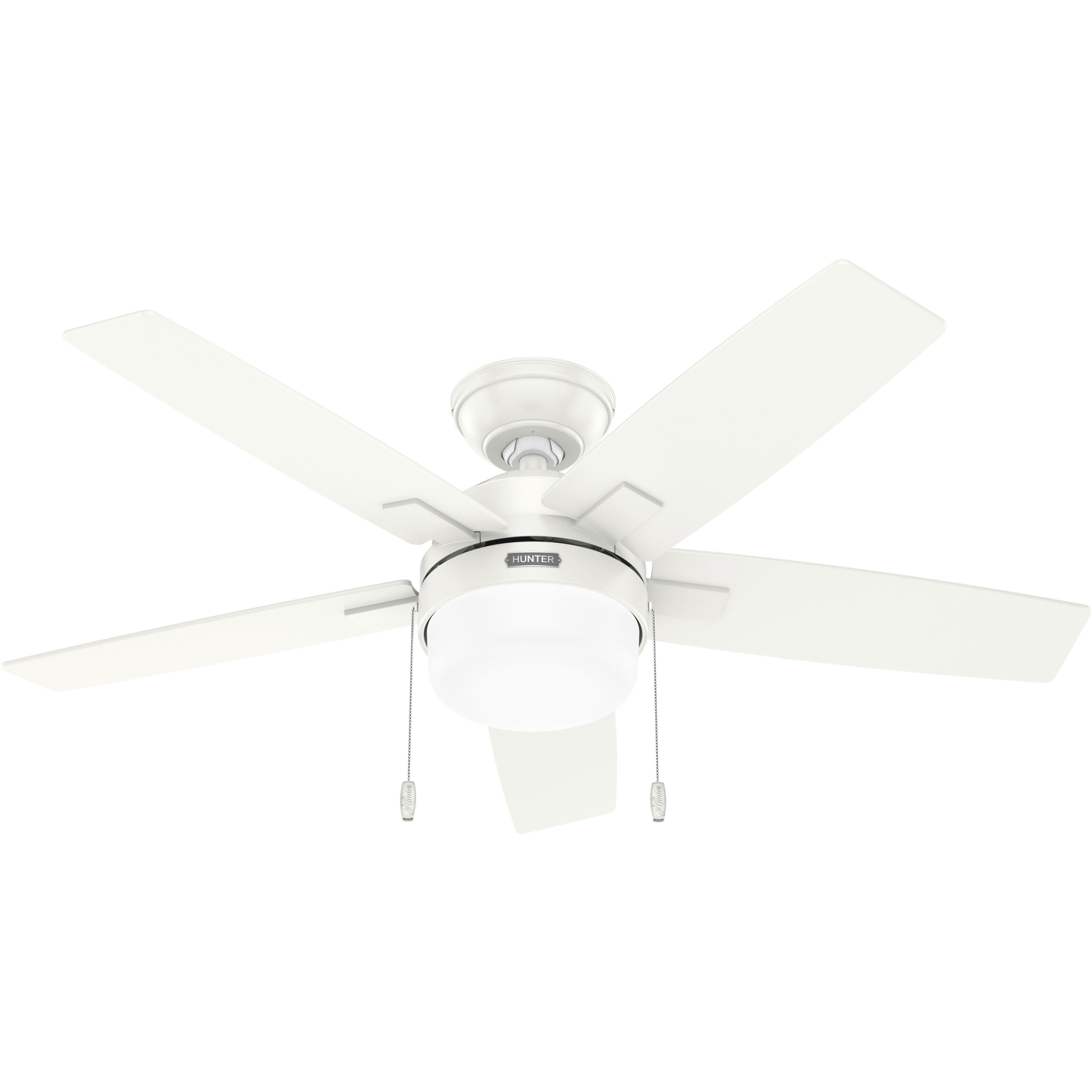 Anisten 44 inch Fresh White with Fresh White/Light Oak Blades Ceiling Fan