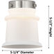 Franklin Restoration Small Canton LED 6.5 inch Brushed Satin Nickel Sconce Wall Light in Seedy Glass, Franklin Restoration
