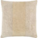 Washed Stripe 20 inch Light Beige Pillow Kit in 20 x 20, Square