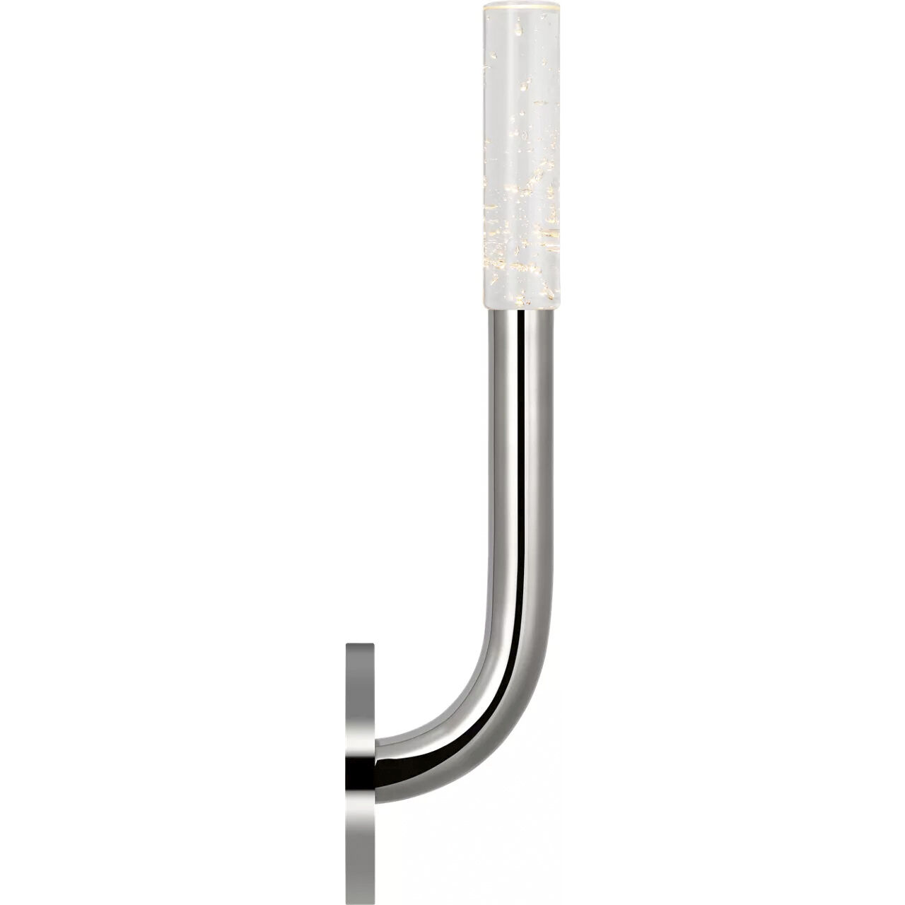 Kelly Wearstler Rousseau LED 4.5 inch Polished Nickel ADA Single Sconce Wall Light in Seeded Glass