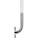 Kelly Wearstler Rousseau LED 4.5 inch Polished Nickel ADA Single Sconce Wall Light in Seeded Glass