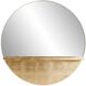 Emilie 35.5 X 35.5 inch Gold Leaf Mirror with Shelf