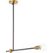 Brees 1 Light 27 inch Black and Brass Pendant Ceiling Light