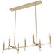 Sunjai 7 Light 48 inch Alturas Gold Linear Chandelier Ceiling Light