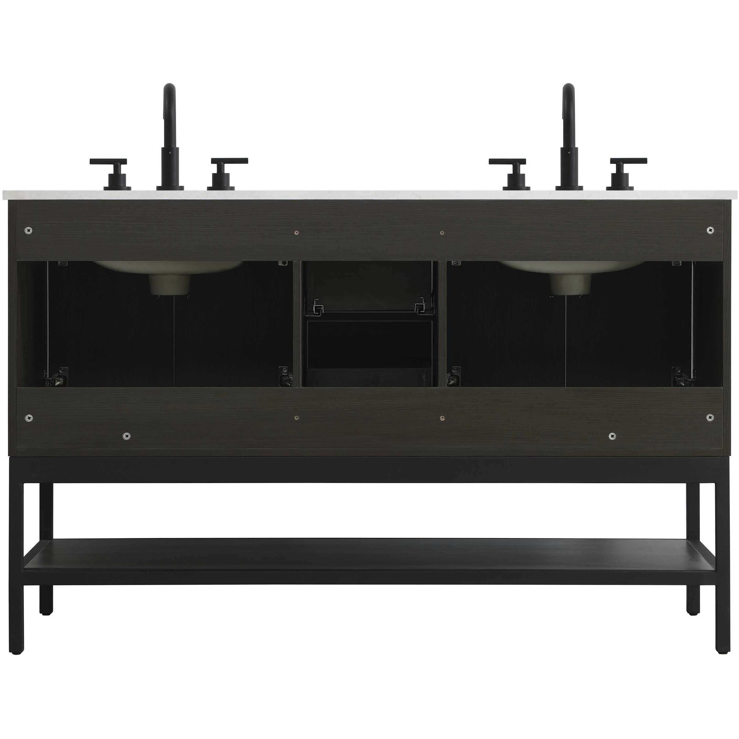 Lennox 54 X 34 inch Mocha Brown Bathroom Vanity Cabinet